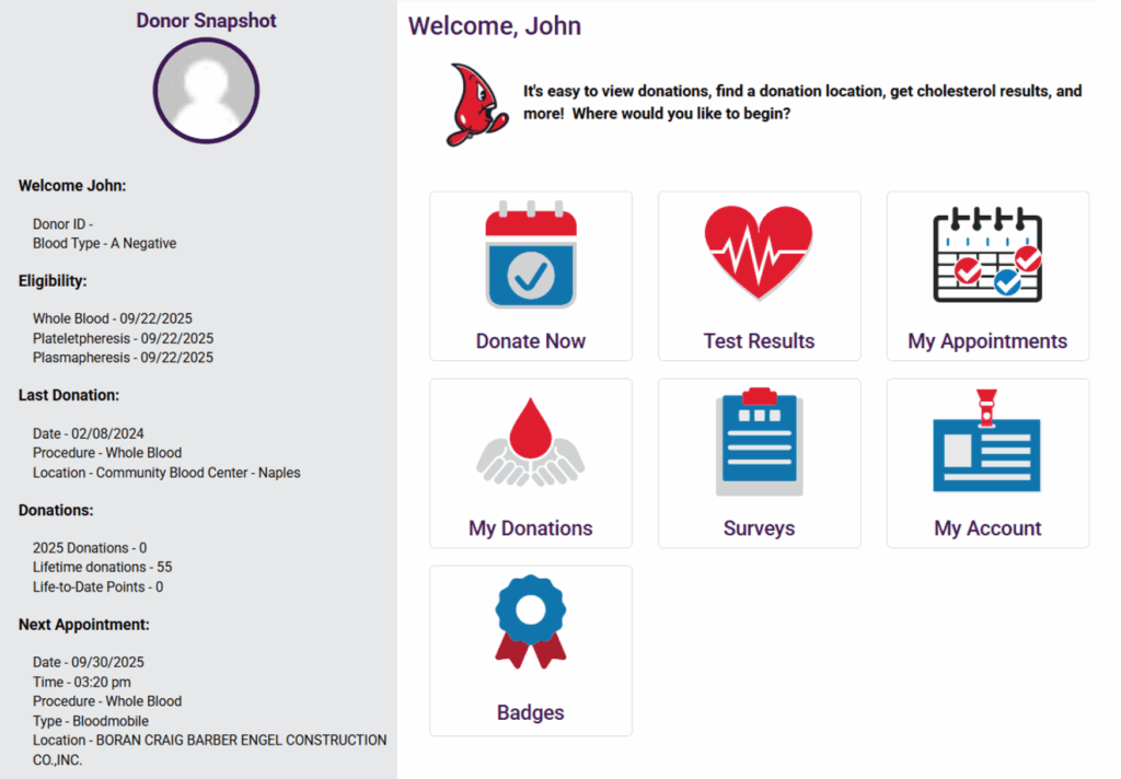Donor Portal Preview